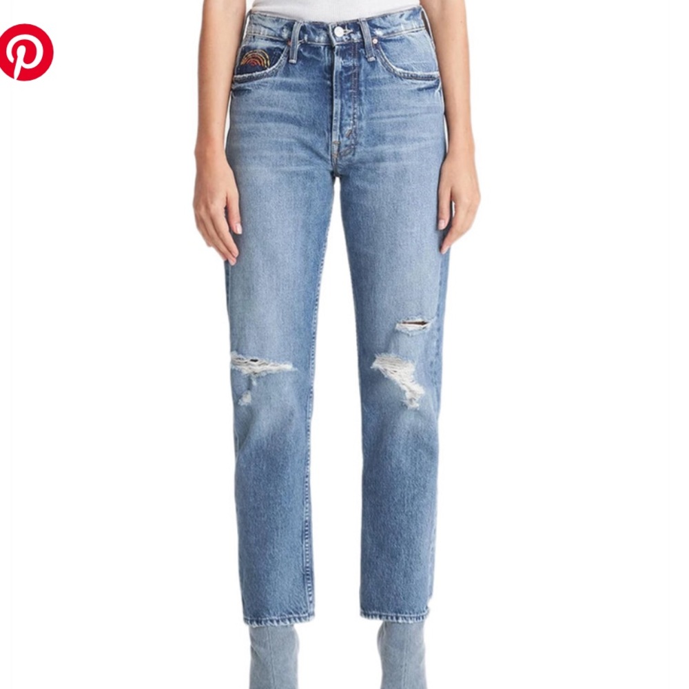 MOTHER High Rise Blue Jeans